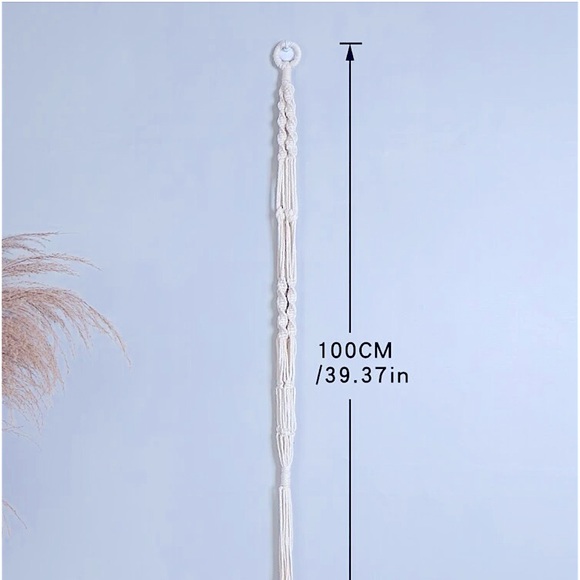🆕🪴Modern BÖhÖ Home Decor Macramé Woven Fiber Artistry Contemporary 🪴Hanger - Picture 3 of 14